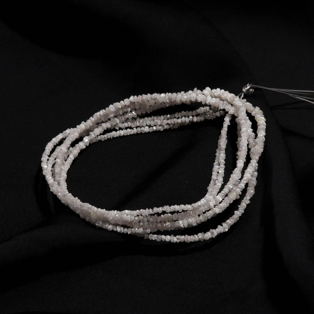Natural White Rough Diamond Beads, Raw Form White Diamond Nuggets Beads, Jewelry Making Natural Diamonds, Loose Wholesale Diamond, 2-3 MM