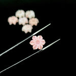 Load image into Gallery viewer, Natural Pink Opal Carved Flower Shape Beads, AAA Pink Opal Flower Carving, Pink Flower for Jewelry Making, 12 MM, Floral Gemstone Beads
