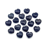 Load image into Gallery viewer, AAA Iolite Heart Beads: 10mm Smooth Gemstone Charms