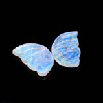 Load image into Gallery viewer, Natural Flashy Rainbow Moonstone Hand Carved Butterfly Wings Shape Stone, Loose Butterfly Wings for Jewelry Making, 13X19 MM
