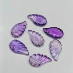 Load image into Gallery viewer, 2,3,4,5,6 100% Natural amethyst fancy Shape Carving, Hand carved Fancy shape Gemstone, carved Gemstone jewelry Making,18X10 mm