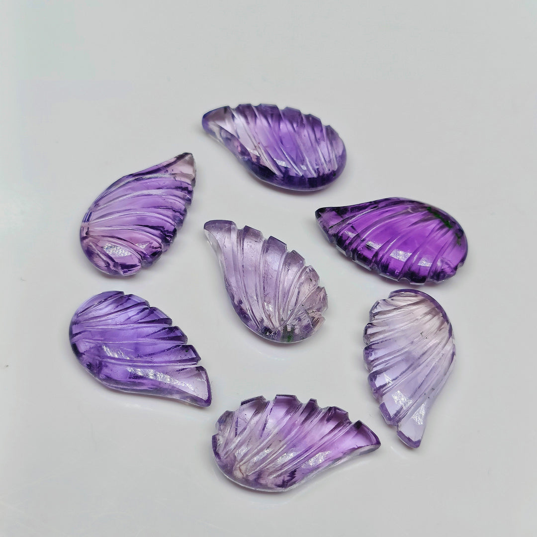 2,3,4,5,6 100% Natural amethyst fancy Shape Carving, Hand carved Fancy shape Gemstone, carved Gemstone jewelry Making,18X10 mm