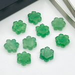 Load image into Gallery viewer, Beautiful Green Strawberry Flower Shape Beads, Hand Carved Flower Shape Gemstone, 11 MM Hexagon Shape Charm Beads For Jewelry, Cut Stones