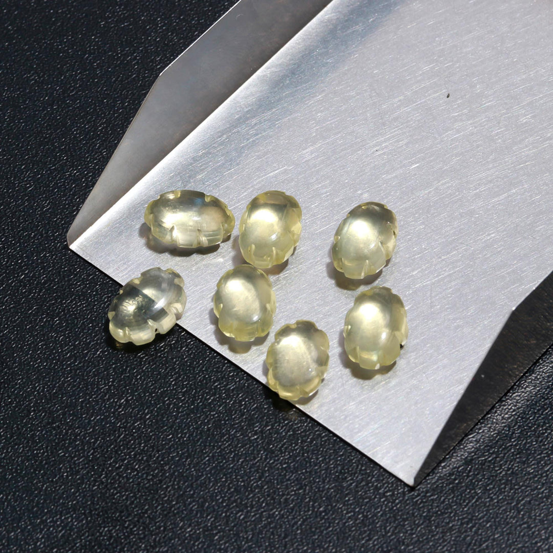 Lemon Quartz Clouds Shape Beads, Natural Lemon Quarz Smooth Cloud Shape Gemstone Beads, Hand Carved Charms, 12 MM, Loose Carved Briolettes