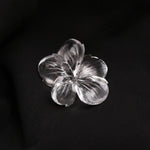 Load image into Gallery viewer, Natural Crystal Quartz Carved Flower Shape Stone, Clear Crystal Handmade Flower Carving, 36 MM Beautiful Crafted Piece