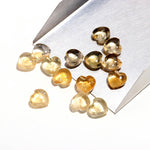 Load image into Gallery viewer, Genuine Citrine Heart Shape Beads, Yellow Citrine Smooth Heart Shape Charms, Plain Heart Briolette's for Jewelry Making, 8 MM, Loose Beads