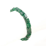 Green Aventurine Tumble Beads Bracelet, Natural Aventurine Opal Faceted Nugget Beads Bracelet, Healing Gemstone Jewelry for Gifts