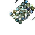 Load image into Gallery viewer, Flashy Labradorite Heart Shape Briolettes, Natural Labradorite Faceted Heart Shape Beads, Loose Gemstone, 8 MM Heart Charm Beads for Jewelry