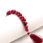 Load image into Gallery viewer, AAA Red Ruby Corundum Onion Shape Carved Briolettes, Ruby Faceted Onion Shape Beads, 7-7.5 MM Hand Carved Onion Beads for Jewelry Making