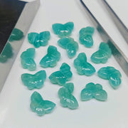 Natural Amazonite Butterfly Shape Carving, Amazonite Hand Carved Gemstone Loose Beads, Amazonite Briolette's for jewelry Making Charms12 MM