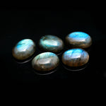 Load image into Gallery viewer, Natural Labradorite Oval Shape Beads, Hand Carved Smooth Gemstone Beads, Loose Carving Beads 12X16 MM Oval Charms For Jewelry Making