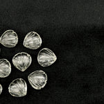 Load image into Gallery viewer, Natural Crystal Quartz Carved Shell Shape Beads, 12 MM Shell Beads, Carved Gemstone, Seashell Charm Gemstone, Hand Carved Shell Charms Beads