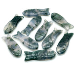 Load image into Gallery viewer, Natural Moss Agate Handmade Fish Carving, Fish Shape Carved Gemstone Briolette's, Chakra Healing Fish Beads, 10X30 MM Green Gemstone Fishes