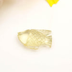 Load image into Gallery viewer, Hand Carved Lemon Quartz Fish Shape Stone, Natural Lemon Quartz Fish Charms for Jewelry Making, 20 MM