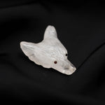 Load image into Gallery viewer, Natural Crystal Quartz Fox Head, AAA Onyx Jewelry Making Gemstones Side Drill from Ear, Head Carved Beads, Reiki Healing Crystal, Home Decor