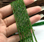 Load image into Gallery viewer, Natural Chrome Diopside Box Shape Beads, Dark Green Chrome Gemstone Beads, 2 MM Cube Shape Faceted Beads for Jewelry Making, 13 Inch Strand