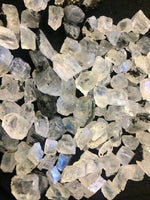 Load image into Gallery viewer, 200 Ct. Dazzling AAA Quality 100% Natural Flashy Blue Rainbow Moonstone Rough Loose Gemstone Lot For Jewelry 7X6 14X8 mm approx