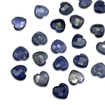 Load image into Gallery viewer, Natural Iolite Heart Shape Gemstone Beads, Faceted Heart Shape Briolette's Beads, 10 MM Iolite Beads Loose Gemstone Charms For Jewelry