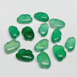 Load image into Gallery viewer, 2,3,4,5,6 Pcs 100% Natural Green Strawberry Clouds Shape Smooth  Loose Gemstone,  Smooth Carved Gemstone, Gemstone For Jewellery 12X7 mm