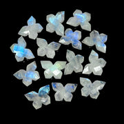 Rainbow Moonstone Butterfly Shape Beads, Flashy Faceted Carved Gemstone Briolette's, Jewelry Making Gemstone Charms, Rainbow Beads 14 MM
