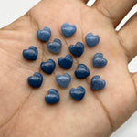 Load image into Gallery viewer, Blue Opal Heart Beads: Carved Gemstone Charms, 8mm