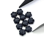 Load image into Gallery viewer, AAA Black Sunstone Flower Shape Beads, Sunstone Flower Shape Carving, Jewelry Making Loose Gemstone Charms, 12 MM, Carved Crystals