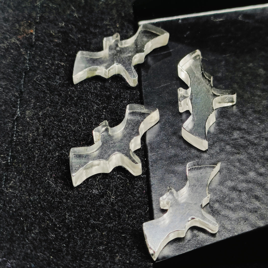 2,3,4,5 Pcs Natural Crystal Quartz Hand Carved Bat Shape, Bat Shape Gemstone For Jewellery, Bat Shape Gemstone, 20X10 mm