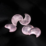 Load image into Gallery viewer, Rose Quartz Cresent Moon Shape Beads18 MM, Rose Quartz Half Moon Briolette's, Jewelry Making Hand Carved Smooth Gemstone Charms,