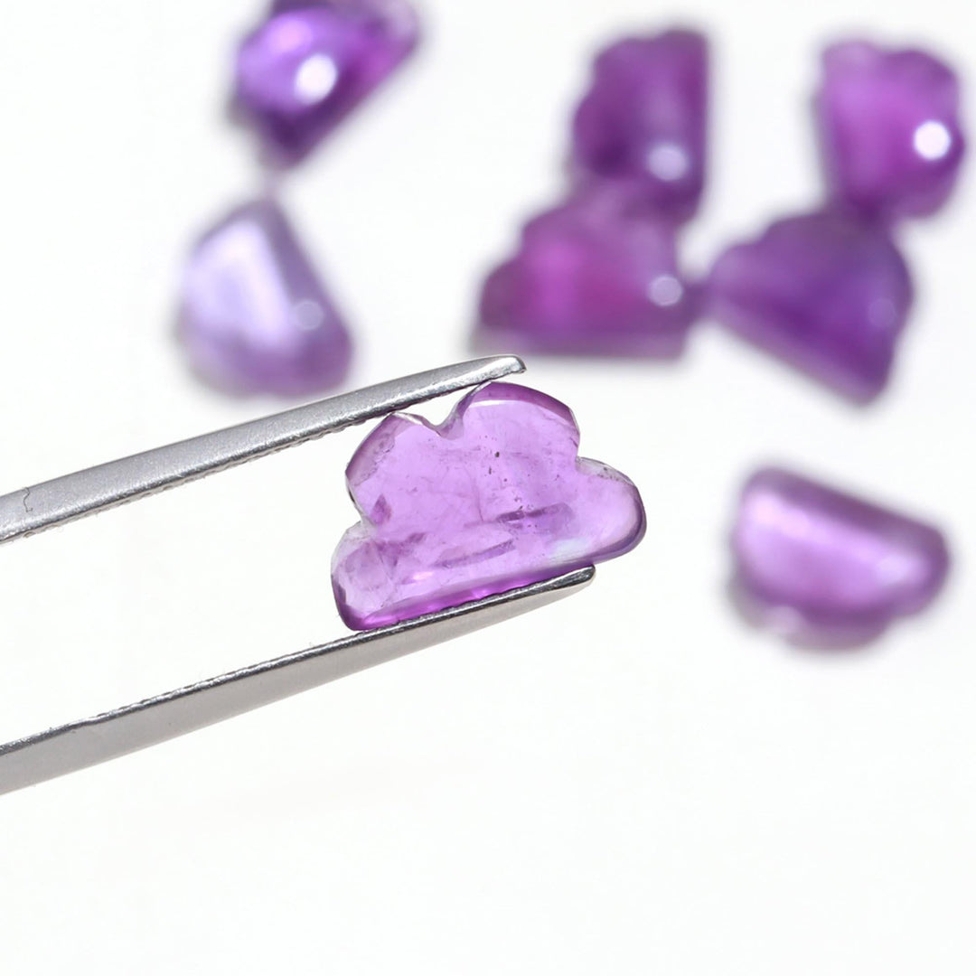 AAA Purple Amethyst Clouds Shape Beads, Natural Amethyst Smooth Cloud Shape Stones, Carved Amethyst Cloud Charms, 12 MM, Loose Briolettes