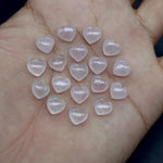 Load image into Gallery viewer, Mini Rose Quartz Heart Shape Beads, Natural Rose Quartz Smooth Heart Beads, Jewelry Making Plain Pink Heart Gemstone Briolette's, 8 MM