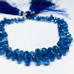 Load image into Gallery viewer, Amazing AAA Quality 100% Natural Kyanite Pear Shape Faceted Beads Strand, 7" Strand, Jewellery Making Gemstone, 6X4 13X8 mm
