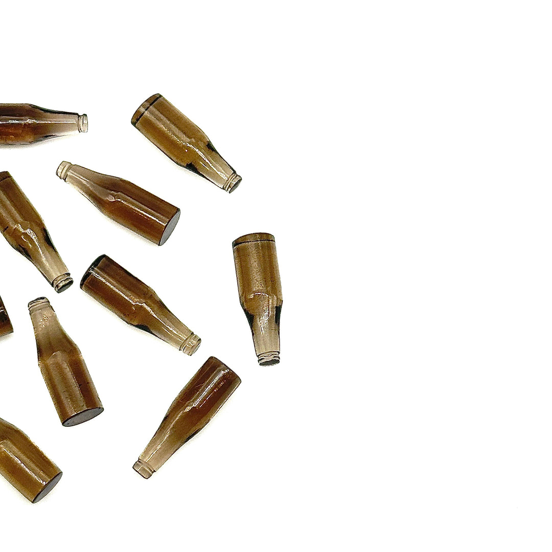 AAA+ Natural Smokey Quartz Mini Bottle Carving Beads, Bottle Shape Hand Carved Gemstone, Jewelry Making Charms, 7X21 MM Miniature Carvings