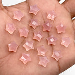 Load image into Gallery viewer, Amazing Pink Chalcedony Star Shape Briolettes, Pink Faceted Hand Carved Star Beads, Star Shape Gemstone Charms, 10 MM Loose Star Beads