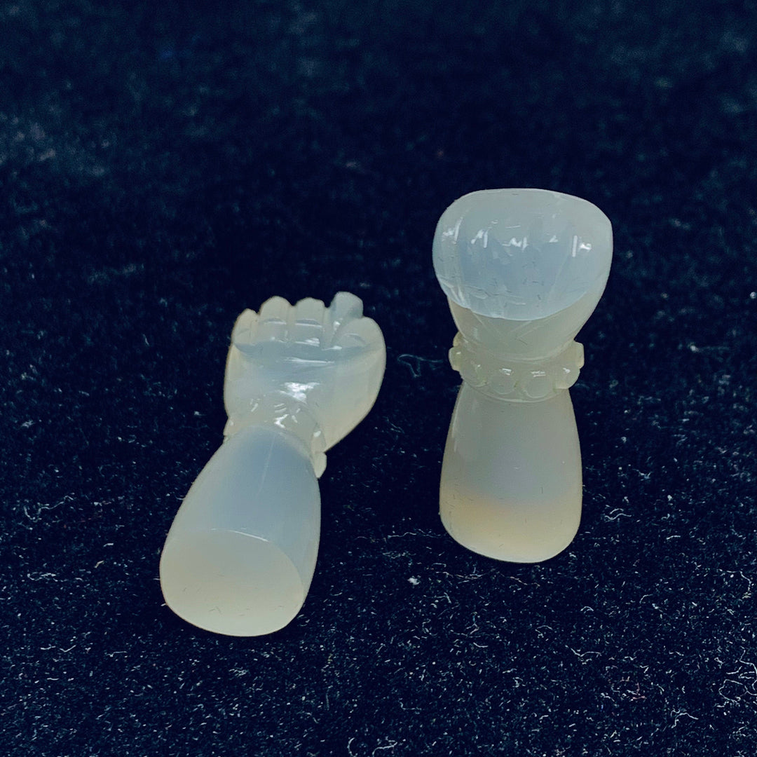 1,2,3,4,5 Pcs Natural Grey Moonstone Hand Carved Hand Shape, Carved Hand Shape Gemstone For Jewellery, Hand Shape Gemstone, fatima