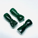 Load image into Gallery viewer, 1,2,3,4,5 Pcs Natural Green Strawberry Hand Carved Hand Shape, Carved Hand Shape Gemstone For Jewellery, Hand Shape Gemstone, 31X10 mm