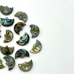 Load image into Gallery viewer, AAA Natural Labradorite Moon Face, Flashy Labradorite Carvings, 18X13 MM, Jewelry Making Carving Gemstone, Carved Face Crystal, Face Charm
