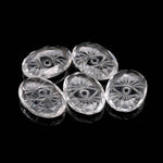 Load image into Gallery viewer, Crystal Quartz Evil Eye Shape Carving, Clear Crystal Evil Eye Hand Carved Gemstone Beads for Jewelry Making, 25 MM Carved Evil Stone