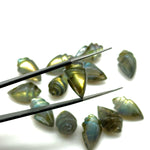 Load image into Gallery viewer, Natural Labradorite Conch/Snail Shell Shape Carving, Flashy Labradorite Hand Carved Shell Shape Gemstone Beads 18X10 MM Loose Shell Gemstone