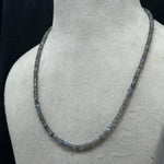 Load image into Gallery viewer, Natural Labradorite Fire Beads Necklace, Flashy Faceted Rondelle Beads Necklace, 3-4 MM Healing Gemstone Necklace, Bridesmaid Gifts
