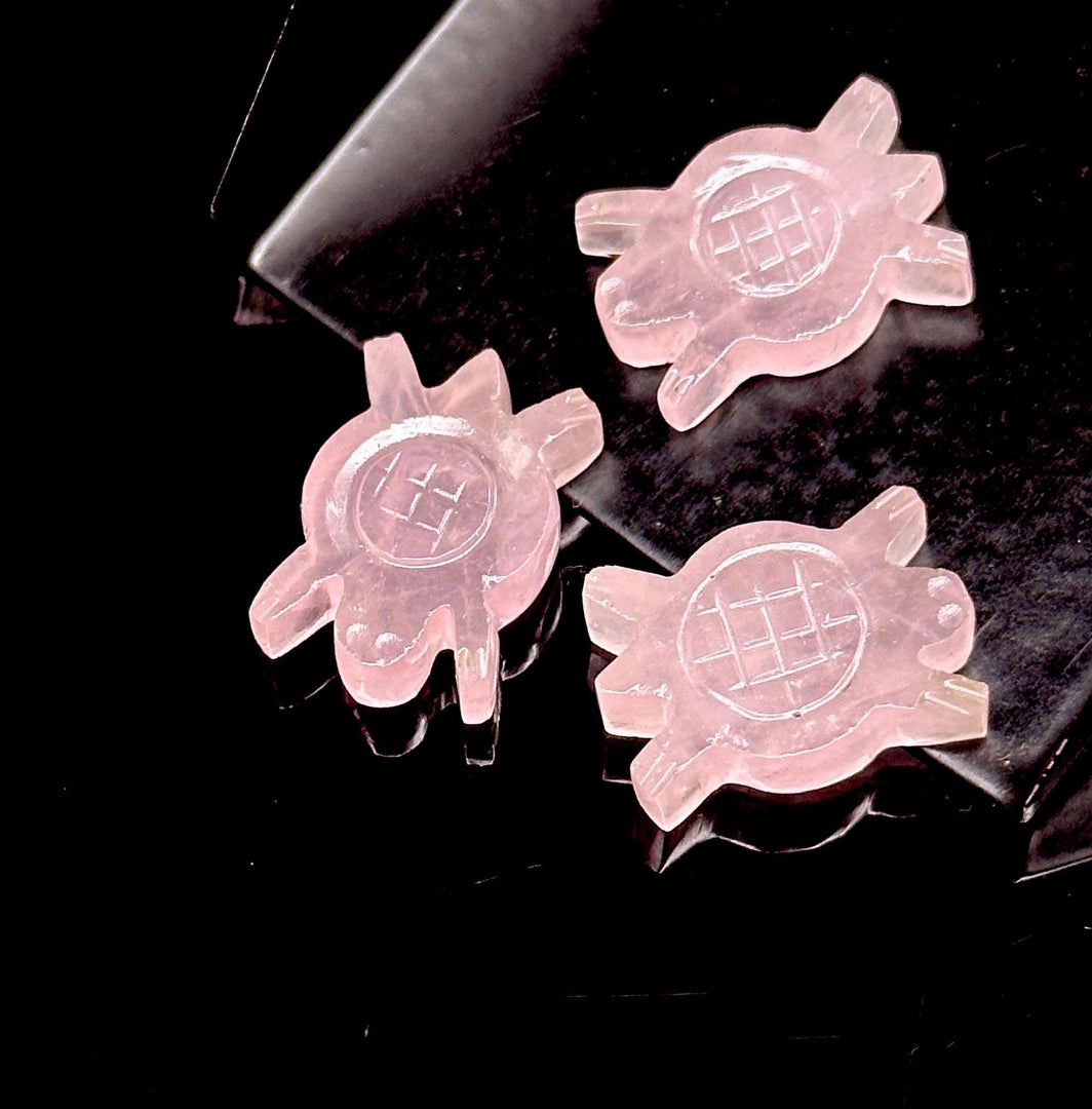 Natural Rose Quartz Turtle Shape Carving, AAA Rose Quartz Turtle Shape Gemstone, 16 MM Loose Gemstones, Harmony in Stone, Healing Stone