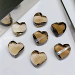 Load image into Gallery viewer, 2,3,4,5,6 pcs 100% Natural smokey quartz twisted heart Shape Carved Gemstone, Loose Gemstone, fancy Shape Gemstone , Carved Gemstone 12 mm