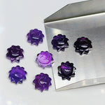Load image into Gallery viewer, Natural Amethyst Sunflower Shape Hand Carved Gemstone, Loose Gemstone, Fancy Shape Carving Gemstone Beads for Jewlery, Carved Gemstone 12 MM