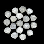 Load image into Gallery viewer, White Moonstone Shell Shape Beads, Natural Moonstone Shell Briolette's, Shell Carving Gemstones For Jewelry 12 mm, Sea Shell Beach Beads