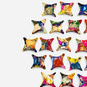 Colorful Mohave Turquoise Ninja Star Shape Beads, Carving Beads, Rainbow Turquoise Gemstone Beads, 11X15 MM Jewelry Making Charms Beads