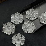 Load image into Gallery viewer, Snowflakes Crystals, 1 pc Natural Crystal Quartz Snowflake, 22 MM Handmade Snowflake Carvings, Hand Carved Gemstone For Jewelry, Ice Flakes