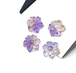 Load image into Gallery viewer, High Quality Ametrine Hand Carved Flower Shape Gemstone, AAA Natural Ametrine Flower Carving, Double Color Ametrine Flower Charm, 12 MM
