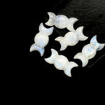 Load image into Gallery viewer, Natural Rainbow Moonstone Triple Moon Shape Beads, AAA Moonstone Hand Carved Triple Moon Stone, Jewelry Making Candy Shape Stone, 22 MM