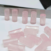 2,3,4,5 pcs AAA Quality 100% Natural Rose Quartz Faceted Pipe Shape Loose Gemstone, Loose Gemstone, Gemstone For Jewlery 10X6 mm