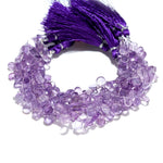 Load image into Gallery viewer, Natural Amethyst Pear Shape Beads, Purple Amethyst Smooth Pear Side Drill Beads for Jewelry Making, 7 Inch, 8-9 MM