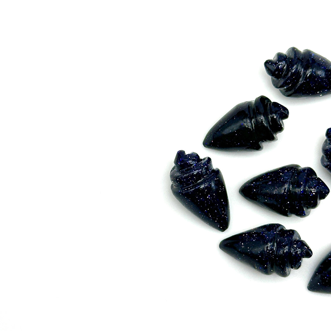 Natural Blue Sunstone Conch Shell Shape Carving, Sparkling Sunstone Hand Carved Shell Shape Gemstone Beads, 18X10 MM, Loose Shell Gemstone